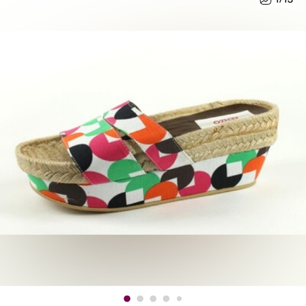 Kenzo platform colorful slip ons 7.5/8